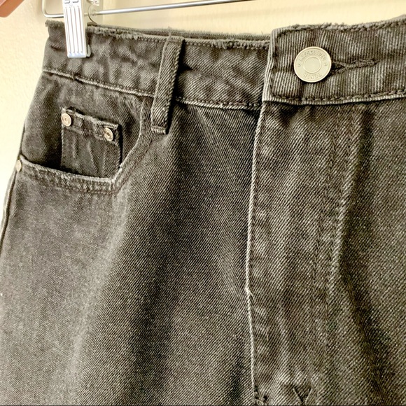 | missguided • faded black distressed tall denim mini shirt | - Picture 12 of 15